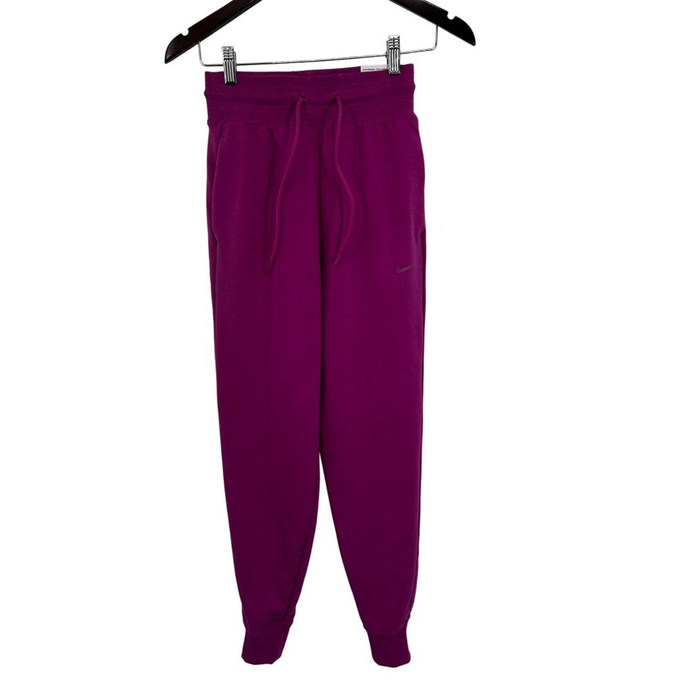 NWT Nike Dri-Fit Joggers Womens XS PINK Standard Fit High Rise 7/8 Length